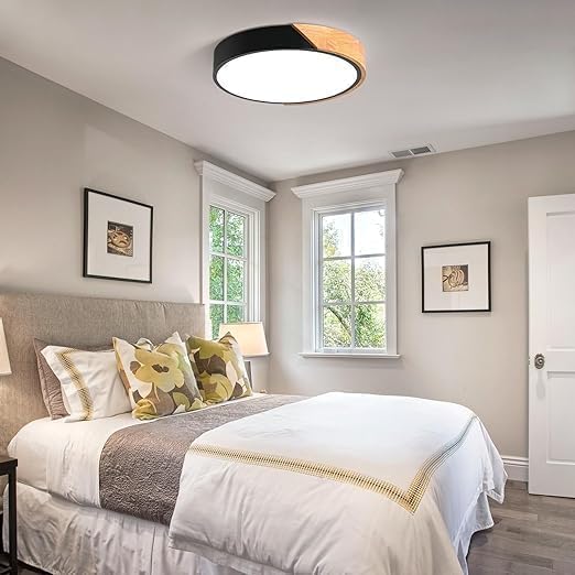 Modern Dimmable Wood Ceiling Light