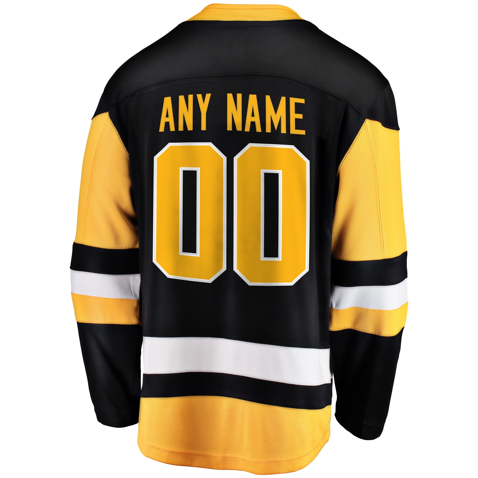 Pittsburgh Penguins Fanatics Home Breakaway Custom Jersey – Black
