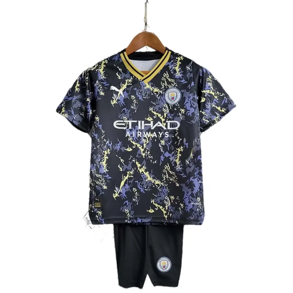 2023/2024 Manchester City Special Edition Black Football Shirt 1:1 Thai Quality Kids Size