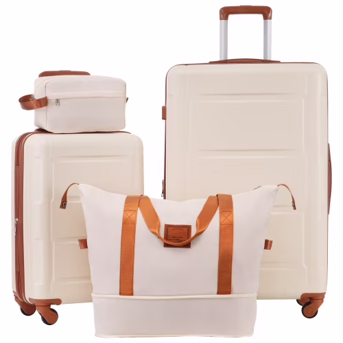 imerelez 2 Piece Luggage Set with Bags Expanable Spinner Wheels ABS Lightweight Suitcase with TSA Lock 20inch+28inch
