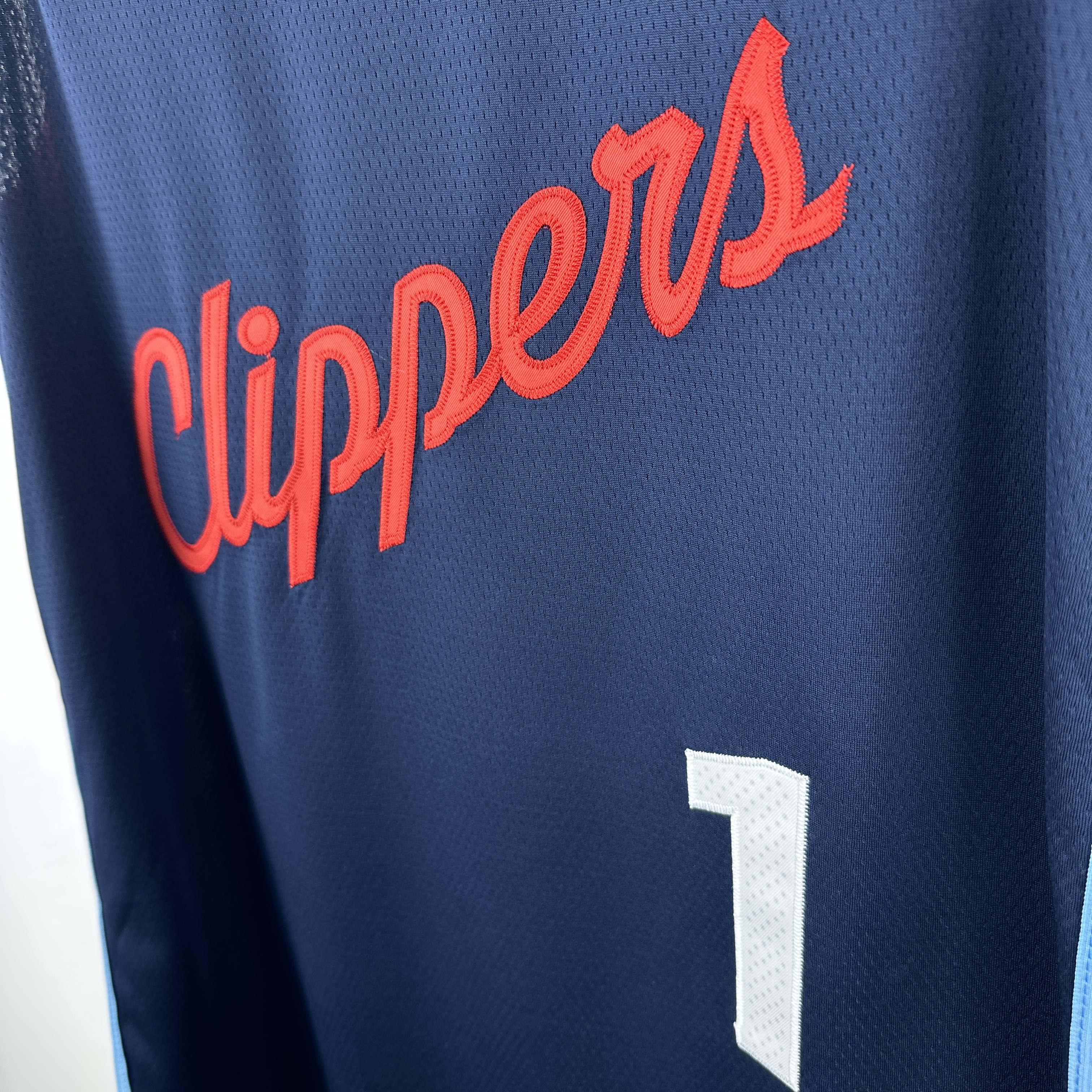 Embroidery 25th season Clippers Navy Blue No. 1 Harden