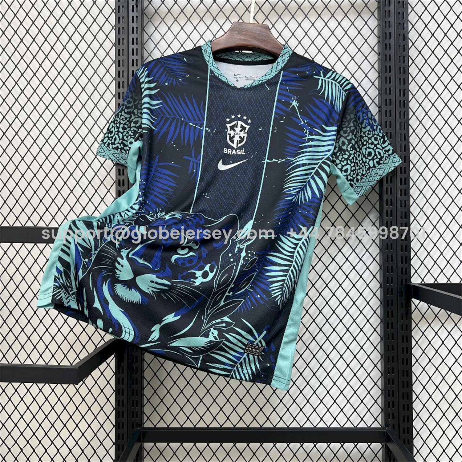 Brazil 2026 Blue Leopard Special Jersey - Fans Version