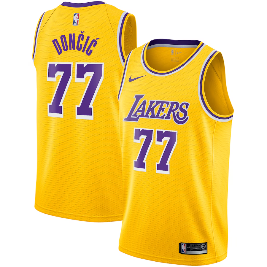 Los Angeles Lakers Icon Edition Swingman Jersey - Gold - Luka Dončić
