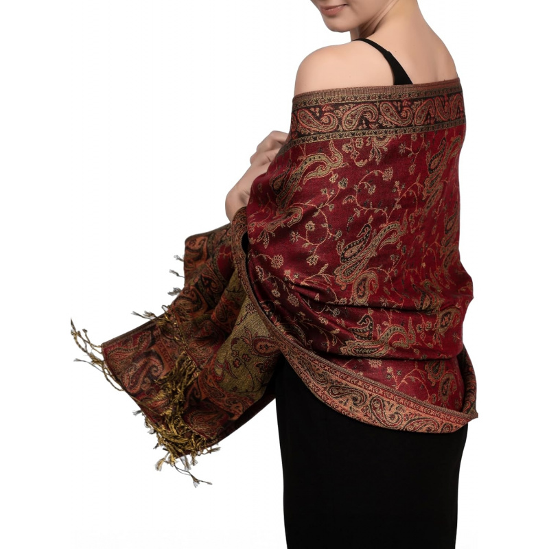 Reversible Paisley Pashmina Rave Scarf