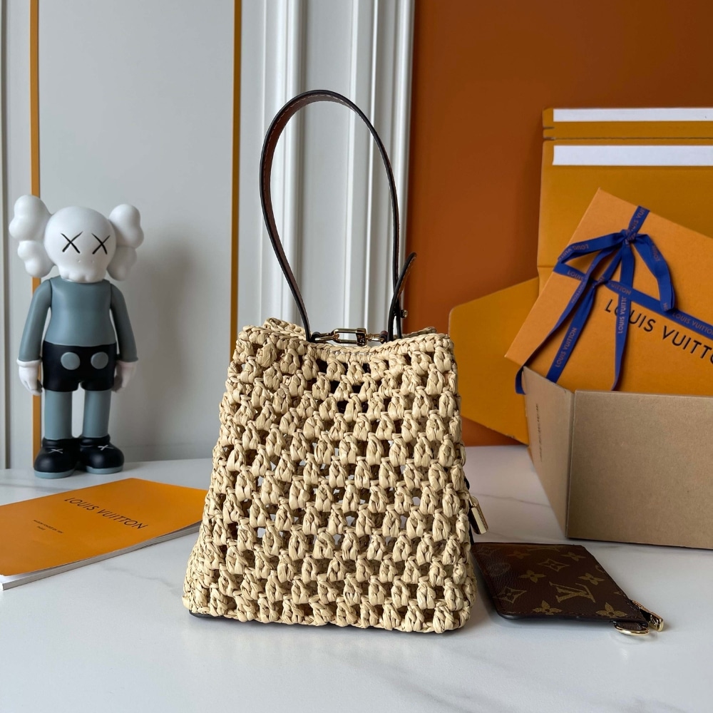 Louis Vuitton All In BB Raffia Brown 7.1 Inches M14217