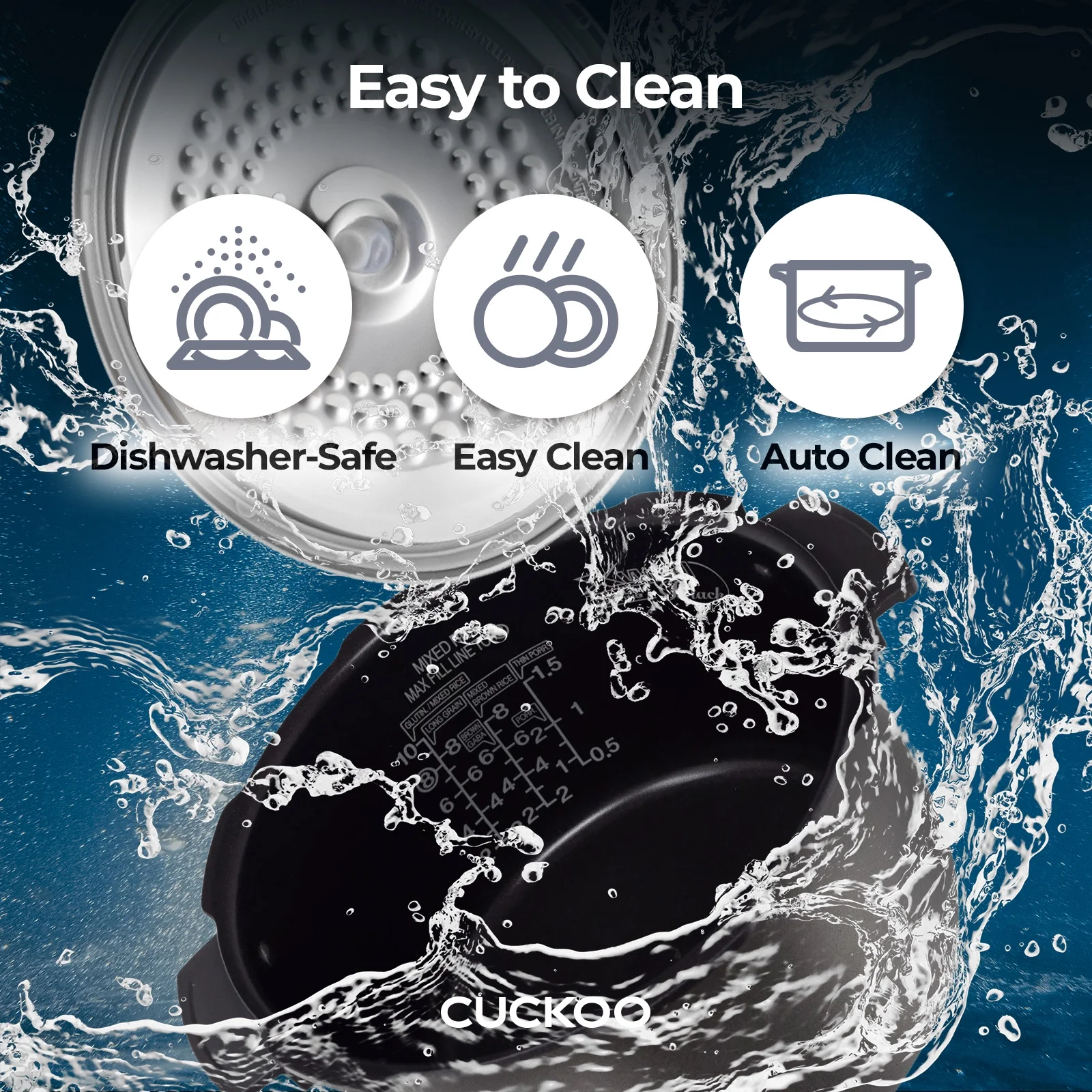 CUCKOO CRP-P0609S 6-Cup (Uncooked) / 12-Cup (Cooked) High Pressure Rice Cooker & Warmer with Nonstick Inner Pot, 12 Menu Options, Fuzzy Logic Tech, 3 Voice Guide, Auto Clean (Black/Copper)