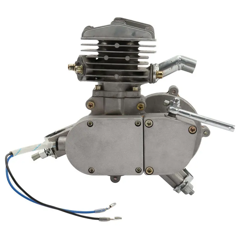 80cc 2-Stroke Bicycle Motor Kit – Fits 26-Inch Wheels. Silver-White Finish