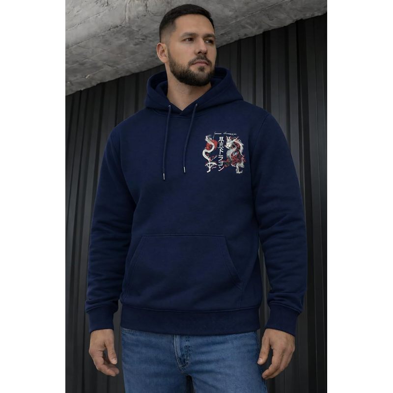 Men's Fleece Japanese Graphic Hoodies