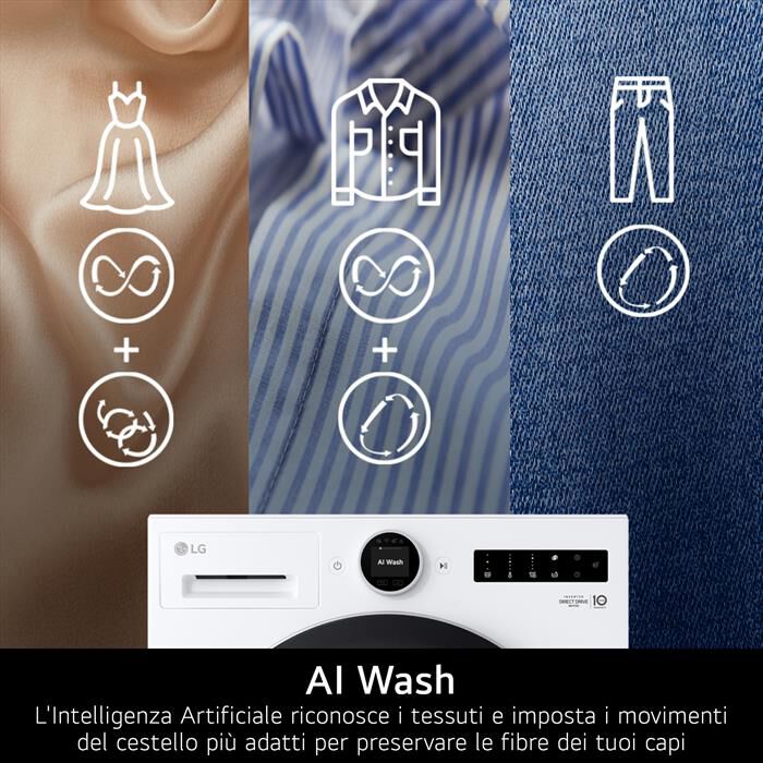 LG - Lavatrice AI DD F4X7011TWB 11 Kg Classe A-Ivory White