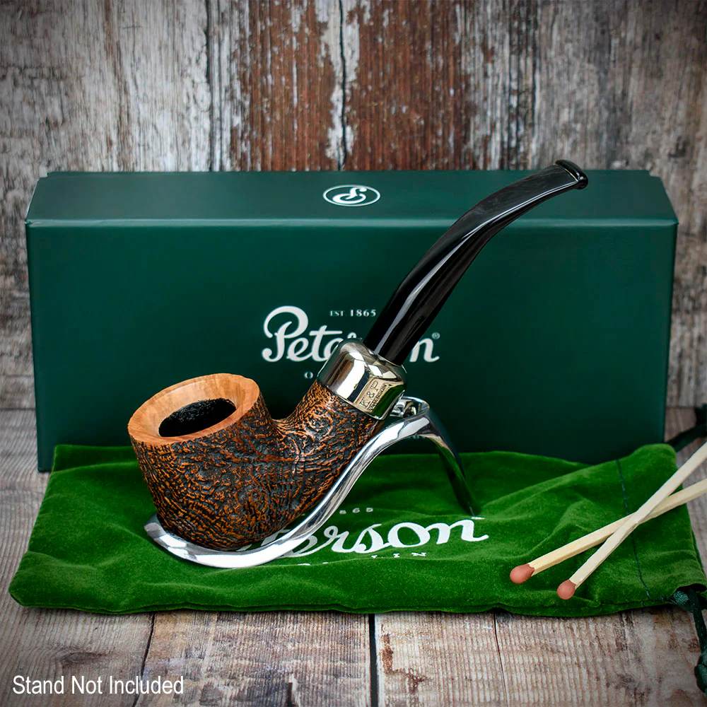 Peterson of Dublin Arklow Sandblasted Briar Smoking Pipe - Shape 01 - 9mm