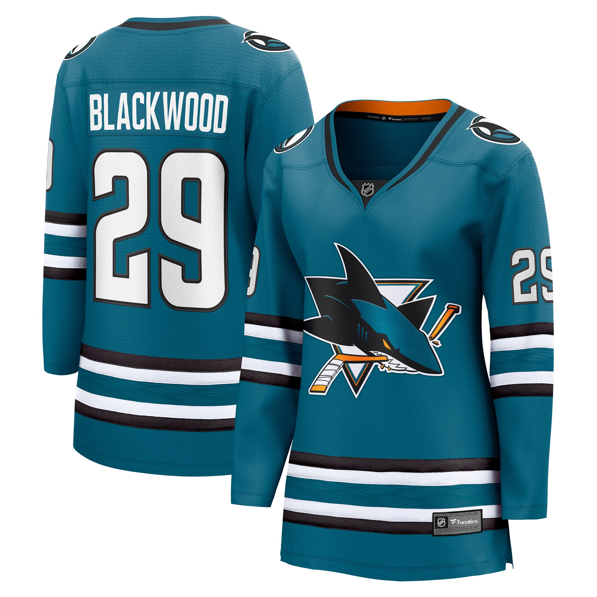 Mackenzie Blackwood San Jose Sharks Fanatics Women’s Home Breakaway   Jersey – Teal