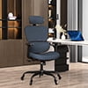 Lioncin Ergonomic Office Chair, Breathable Mesh Desk Chair, Lumbar Support Computer Chair with Wheels and 3D Adjustable Armrest, Swivel Task Chair,Dark Gray