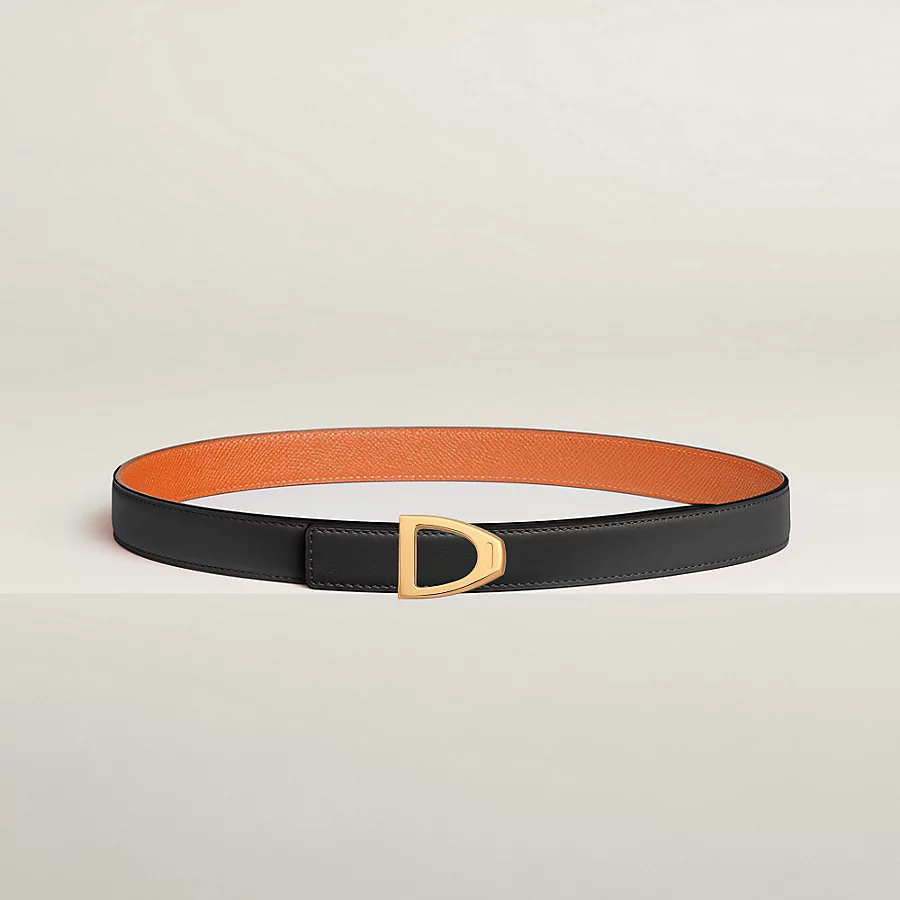 Cavaliere belt buckle & Reversible leather strap 24 mm