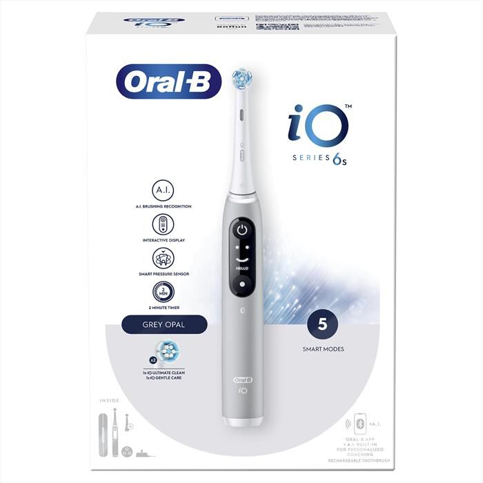 ORAL-B - Spazzolino elettrico ricaricabile IO 6S-Grigio