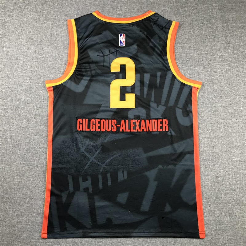 Men's Jersey 2024 Season Thunder #2 Black City Edition GILGEOUS-ALEXANDER
