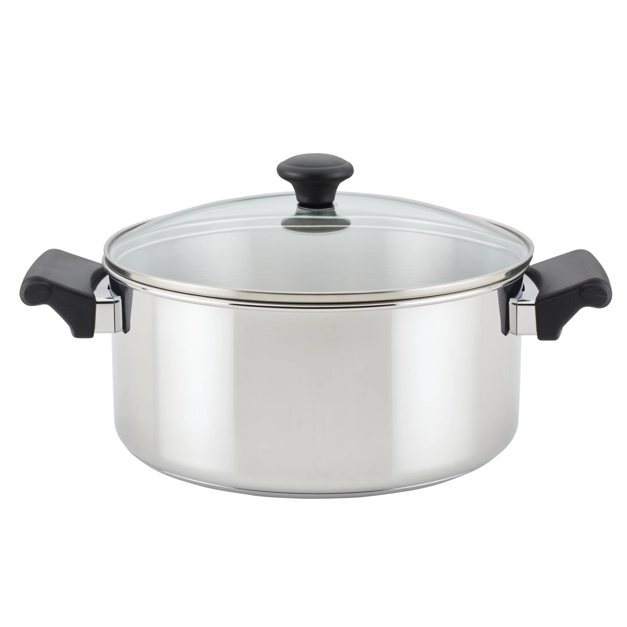 Farberware Classic Traditions 12 Pcs Stainless Steel Cookware Set Induction Compatible with Ceramic Nonstick Frying Pans and Cooking Utensils, Metal Utensil Safe, Dishwasher Safe, Stainless Steel