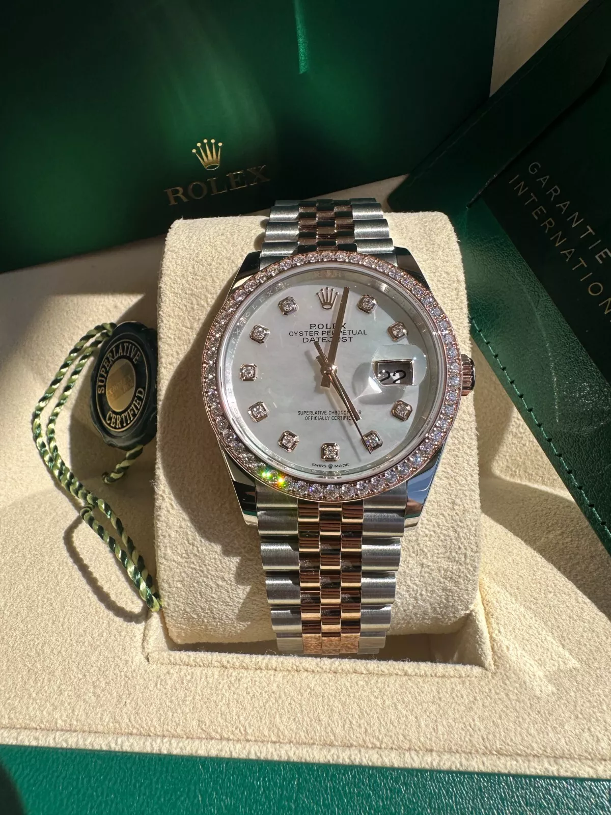 【Super Clone】RLX  Datejust 36mm 126281 Mother-of-Pearl Dial Jubilee Bracelet