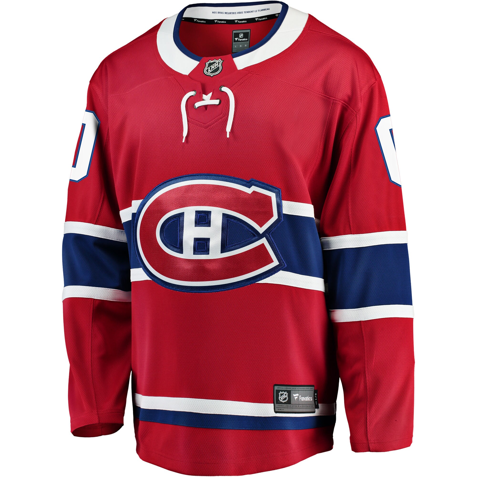 Montreal Canadiens Fanatics Home Breakaway Custom Jersey – Red