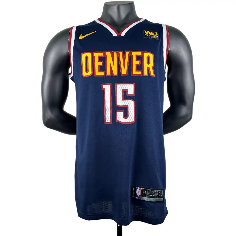 Embroidered Nuggets Navy Blue No. 15 Jokic