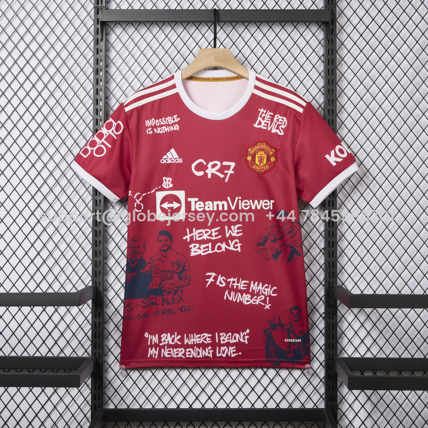 Retro Manchester United 21-22 Home Ronaldo Graffiti Edition Special Edition Jersey