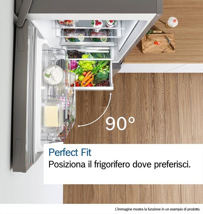 BOSCH - Frigorifero Combinato KGN49OCAF Classe A 203x70 cm-Acciaio