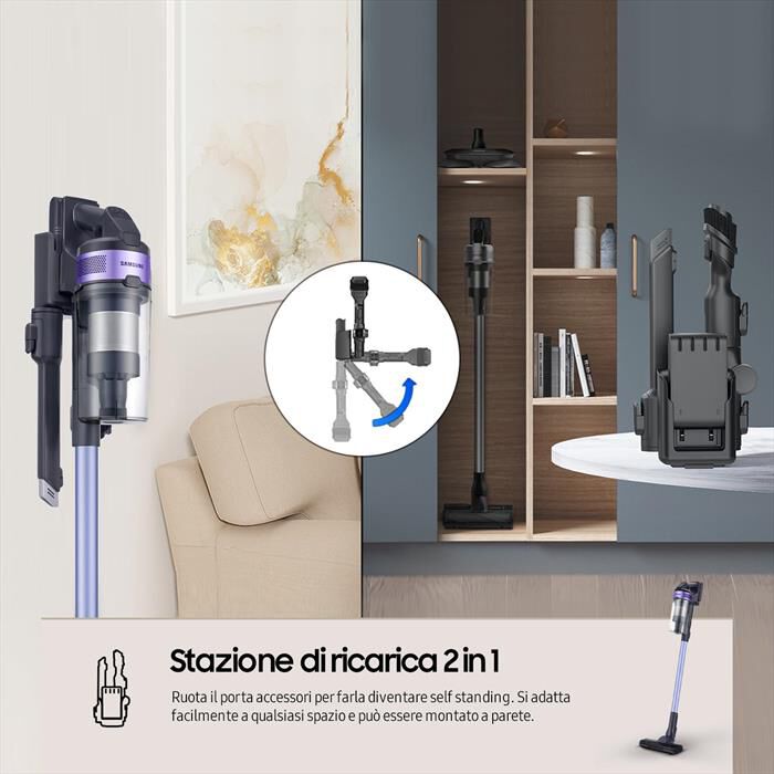 SAMSUNG - Scopa elettrica SAMSUNG JET60 TURBO VS15A6031R4/ET-Violet