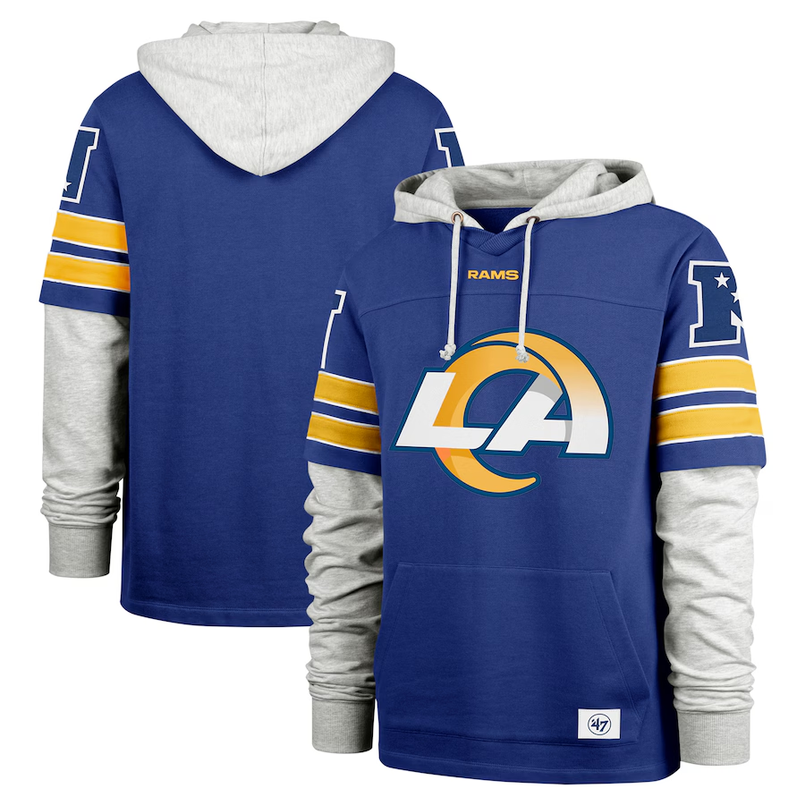 Los Angeles Rams '47 Double Header Blitz Cornerback Pullover Hoodie