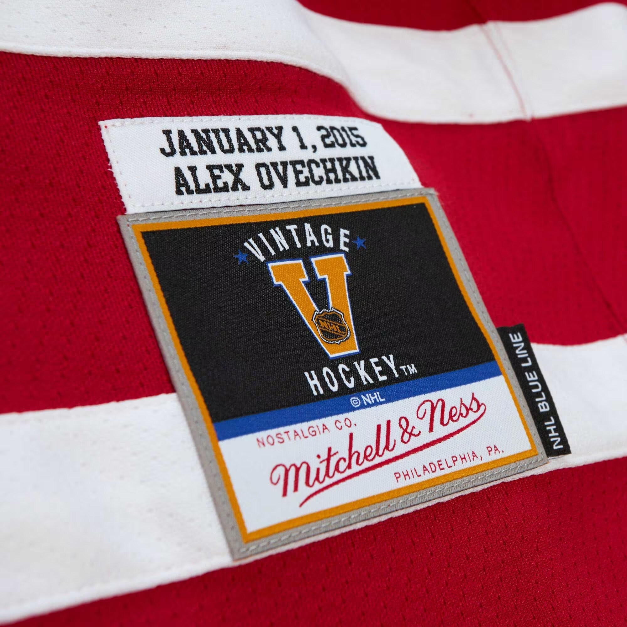 Alexander Ovechkin Washington Capitals Mitchell & Ness Captain Patch 2015 Winter Classic Blue Line   Jersey – Red