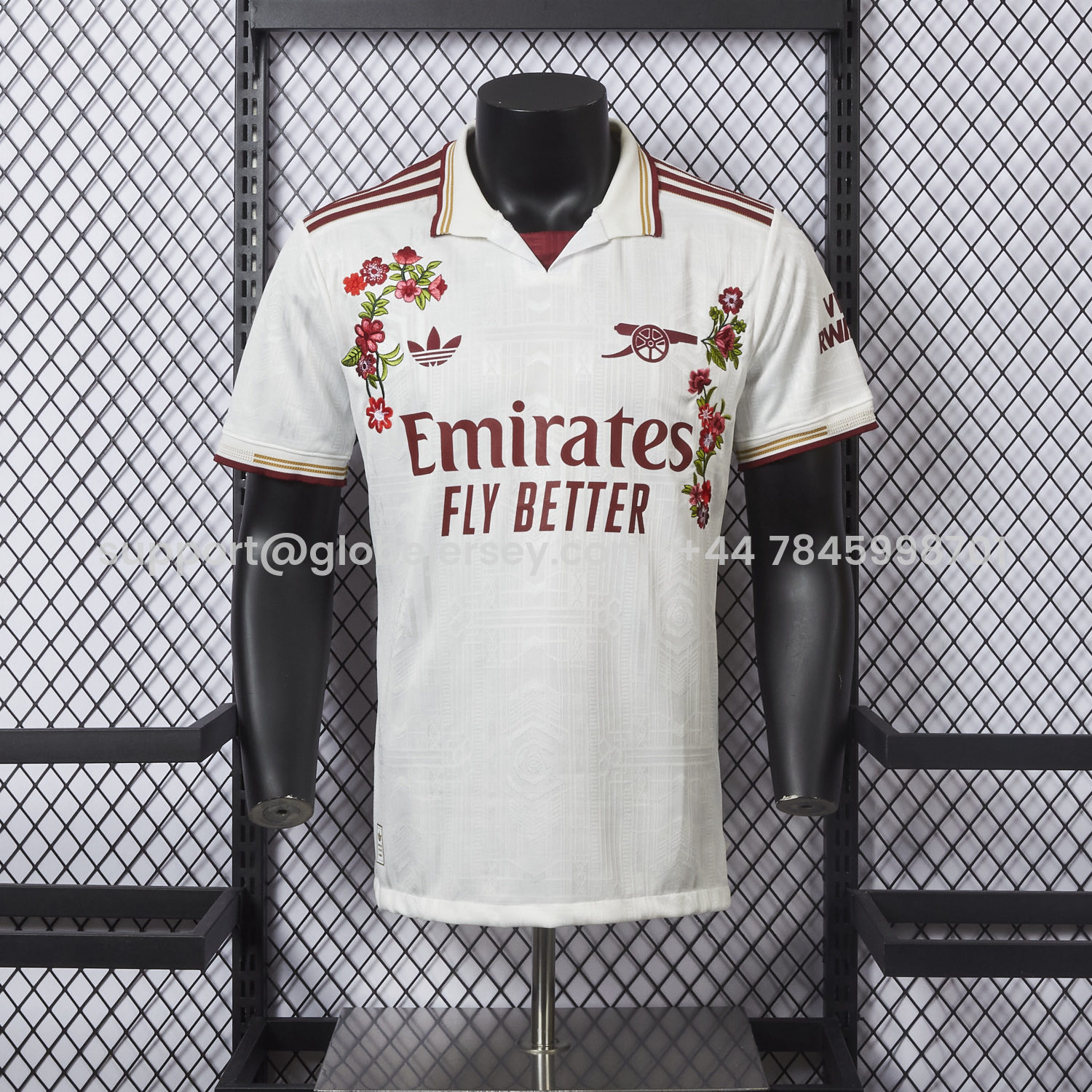 【Embroidered Flower Version】Arsenal 25-26 Third White Jersey - Player Version