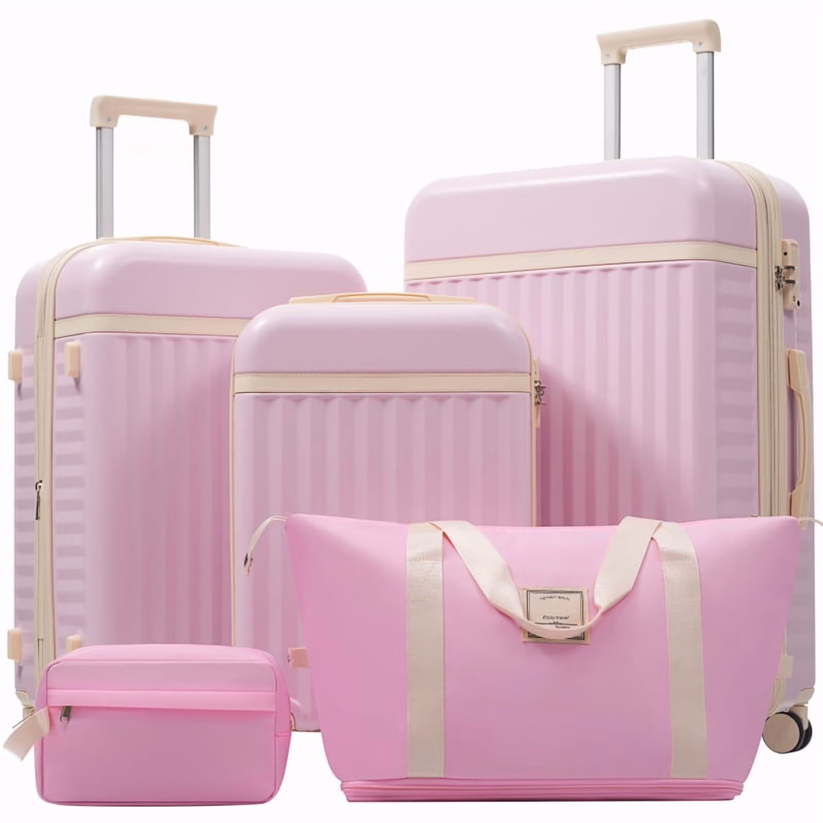 Front Opening Luggage Set 3 Piece, Hardside Carry on Suitcase with USB Port, Expandable Luggage with Handle Bag Spinner Wheels TSA Lock