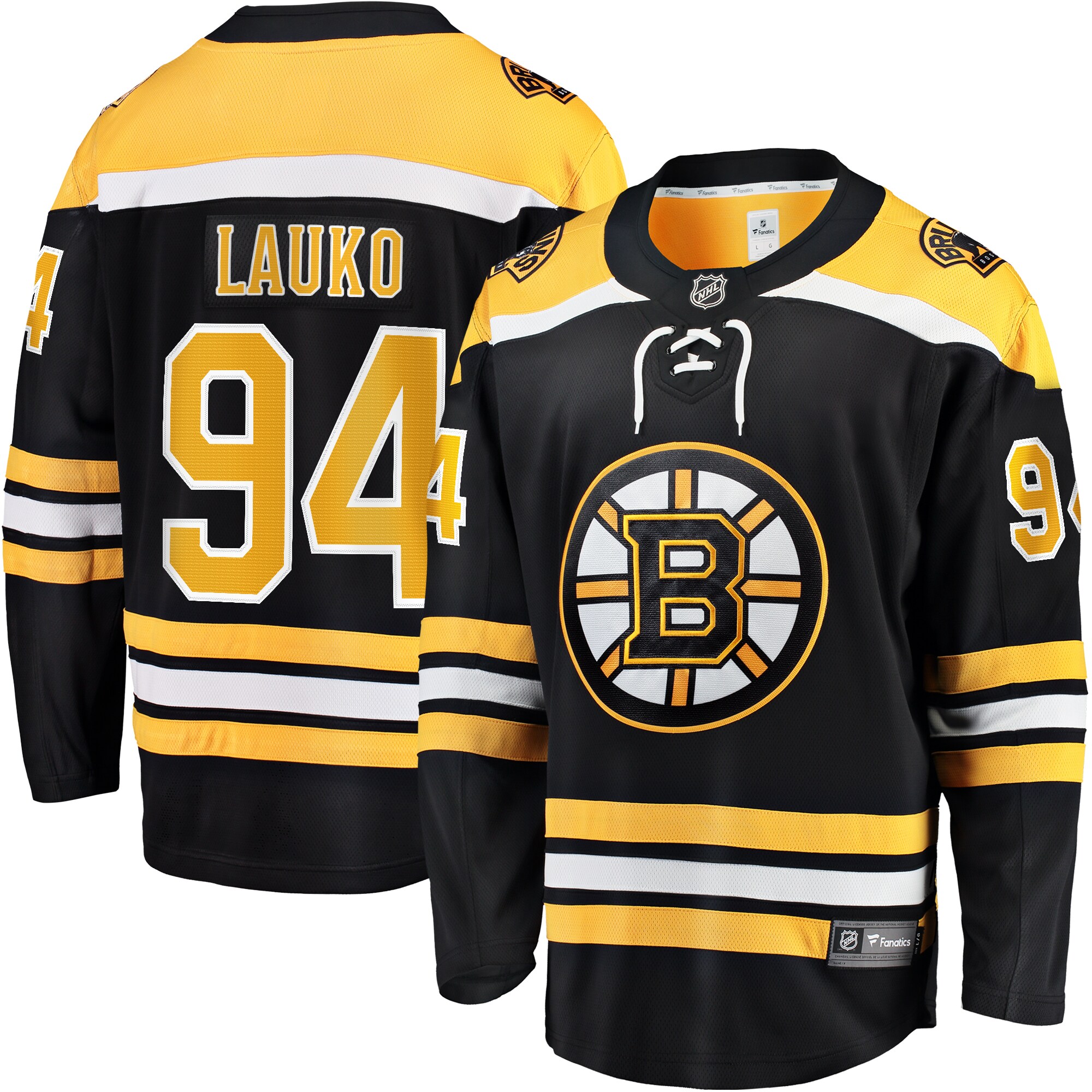 Jakub Lauko Boston Bruins Fanatics Home Premier Breakaway  Jersey – Black