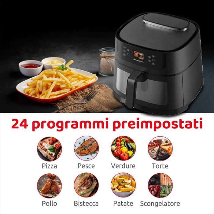 MELCHIONI FAMILY - Friggitrice ad aria DORA AI 8L-Nero / Plastica