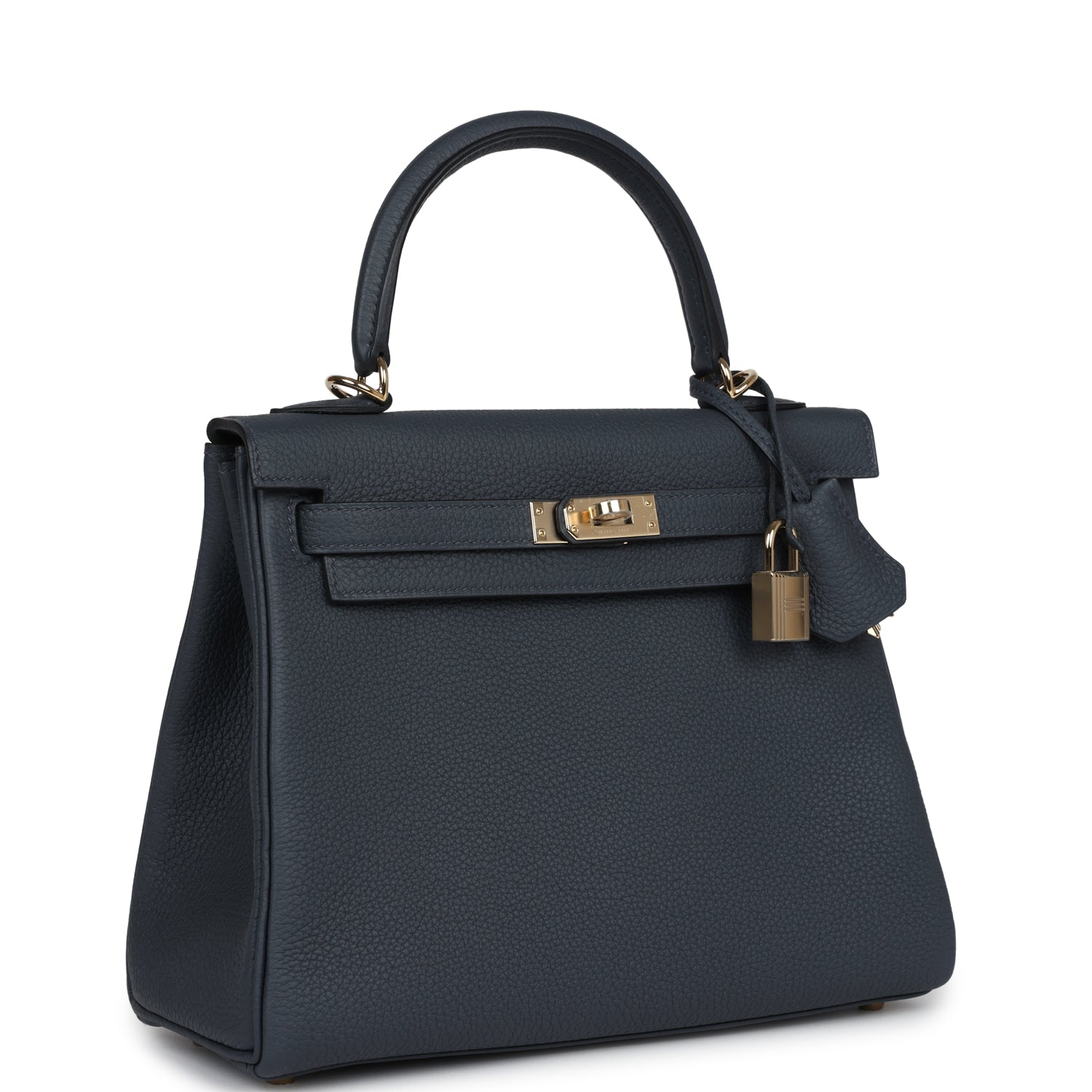 Kelly Retourne 25 Gris Misty Togo Permabrass Hardware