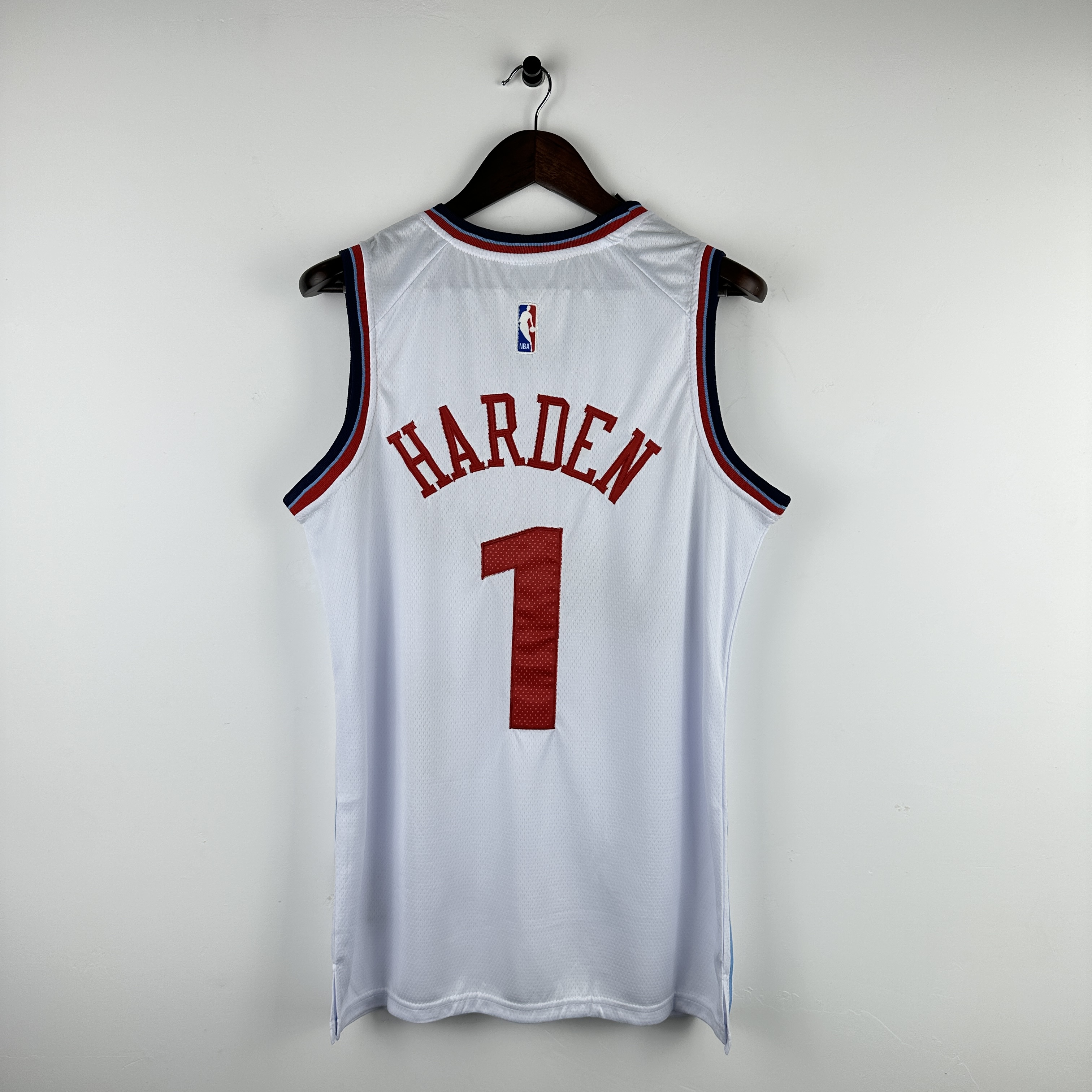 Embroidery 25th season Clippers White No. 1 Harden