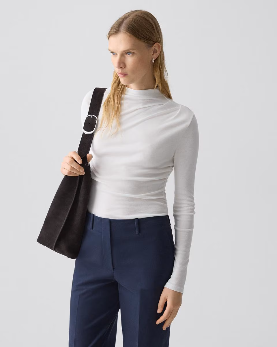 Mock Neck Top in Soft Rib
