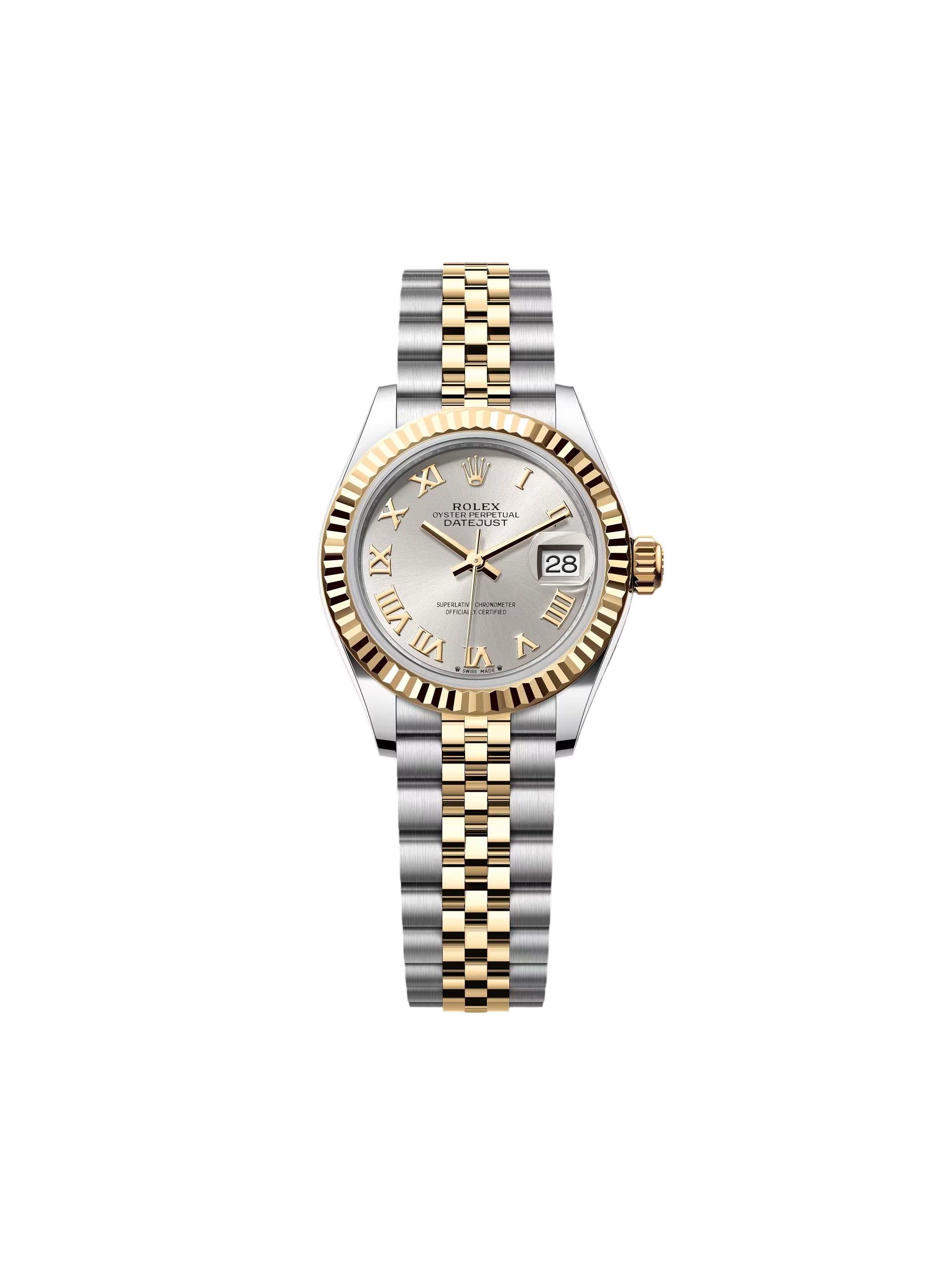 【Super Clone】RLX Lady-Datejust 28mm 279173 Silver Roman Dial Oyster Bracelet