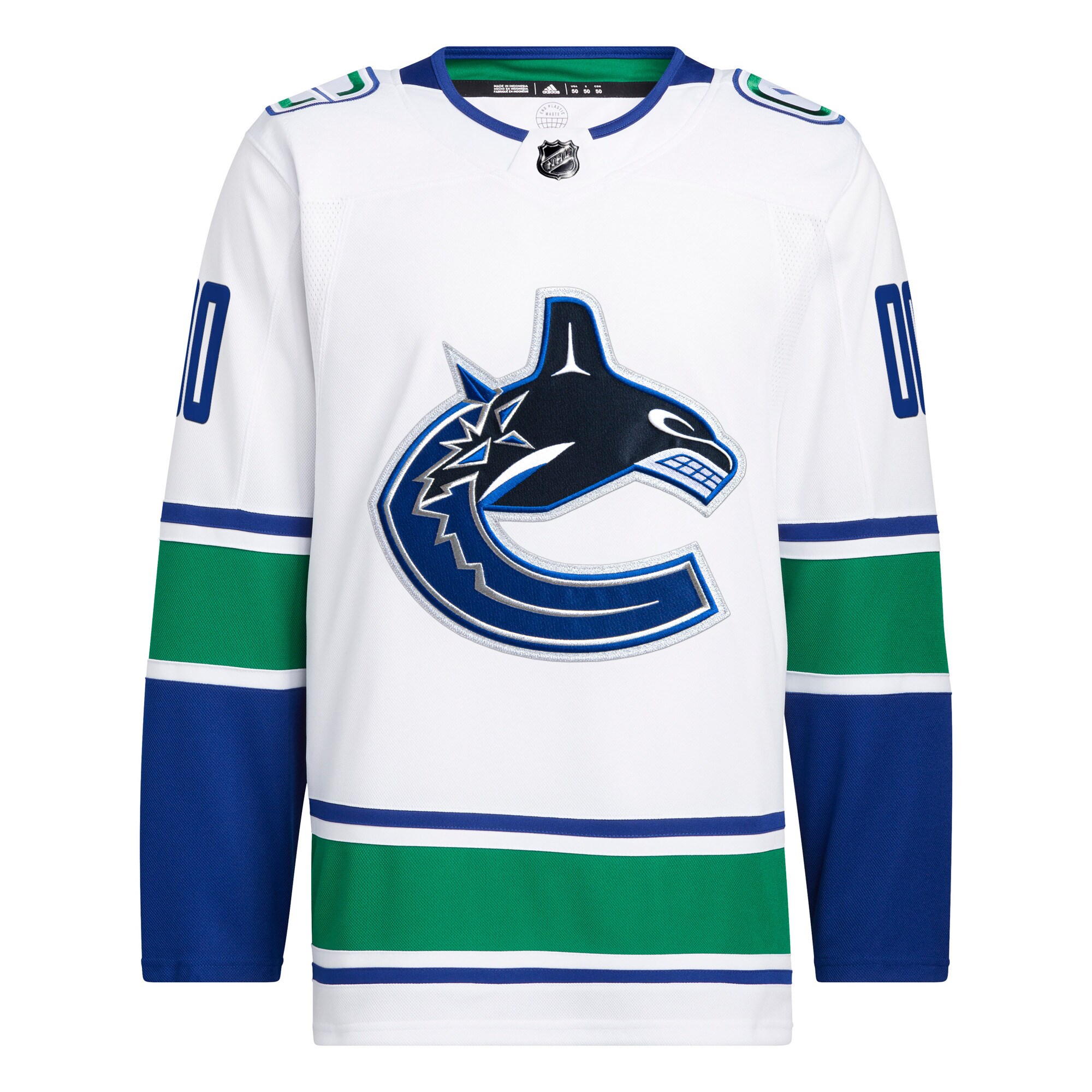 Vancouver Canucks   Away  Primegreen  Custom Jersey – White