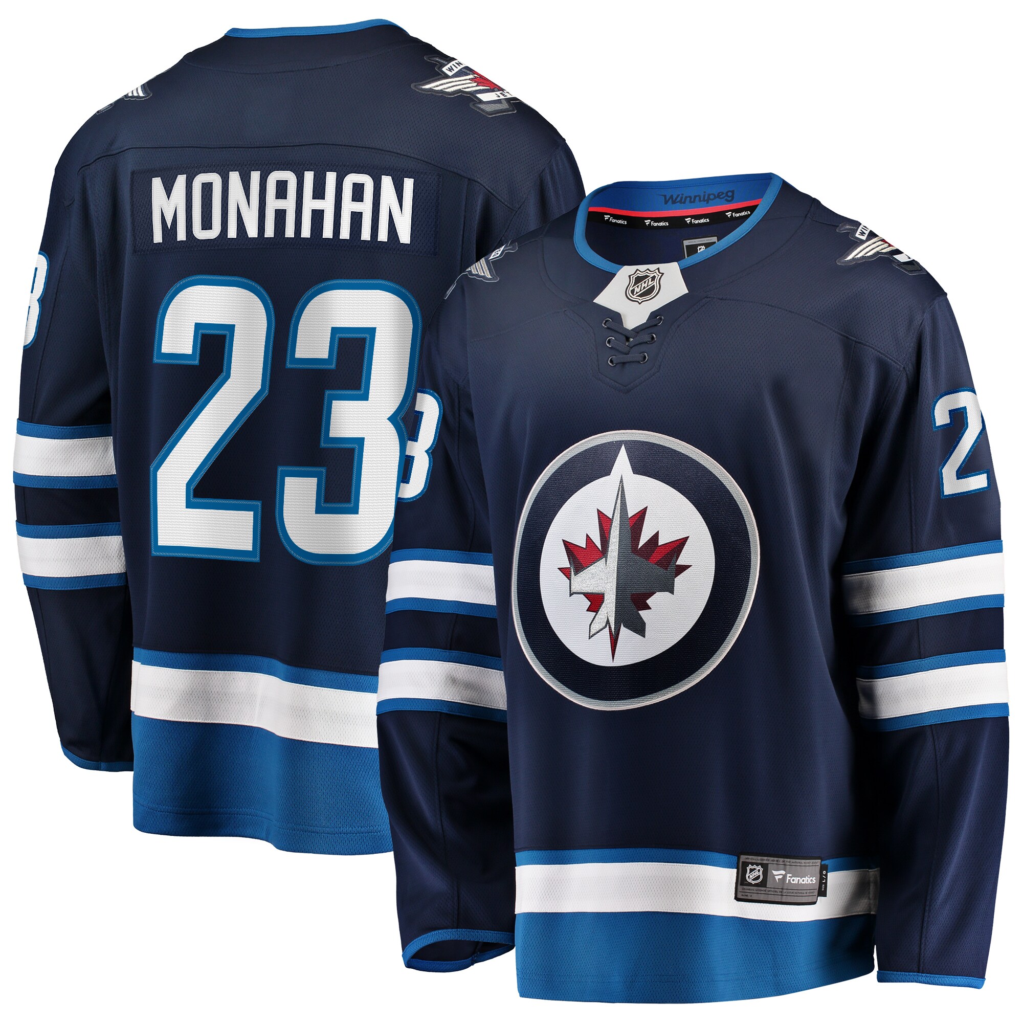 Sean Monahan Winnipeg Jets Fanatics Home Premier Breakaway   Jersey – Navy