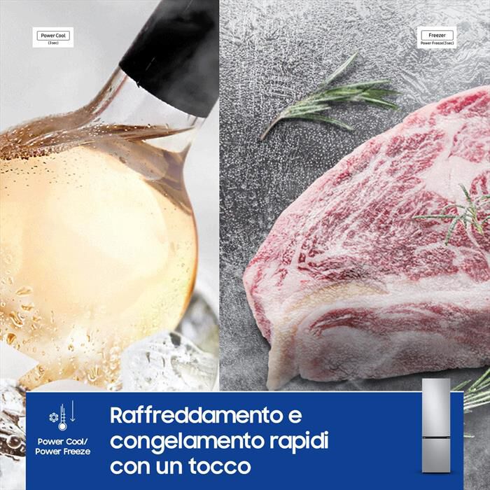 SAMSUNG - Frigorifero combinato RB38C607AS9/EF Classe A-METAL INOX