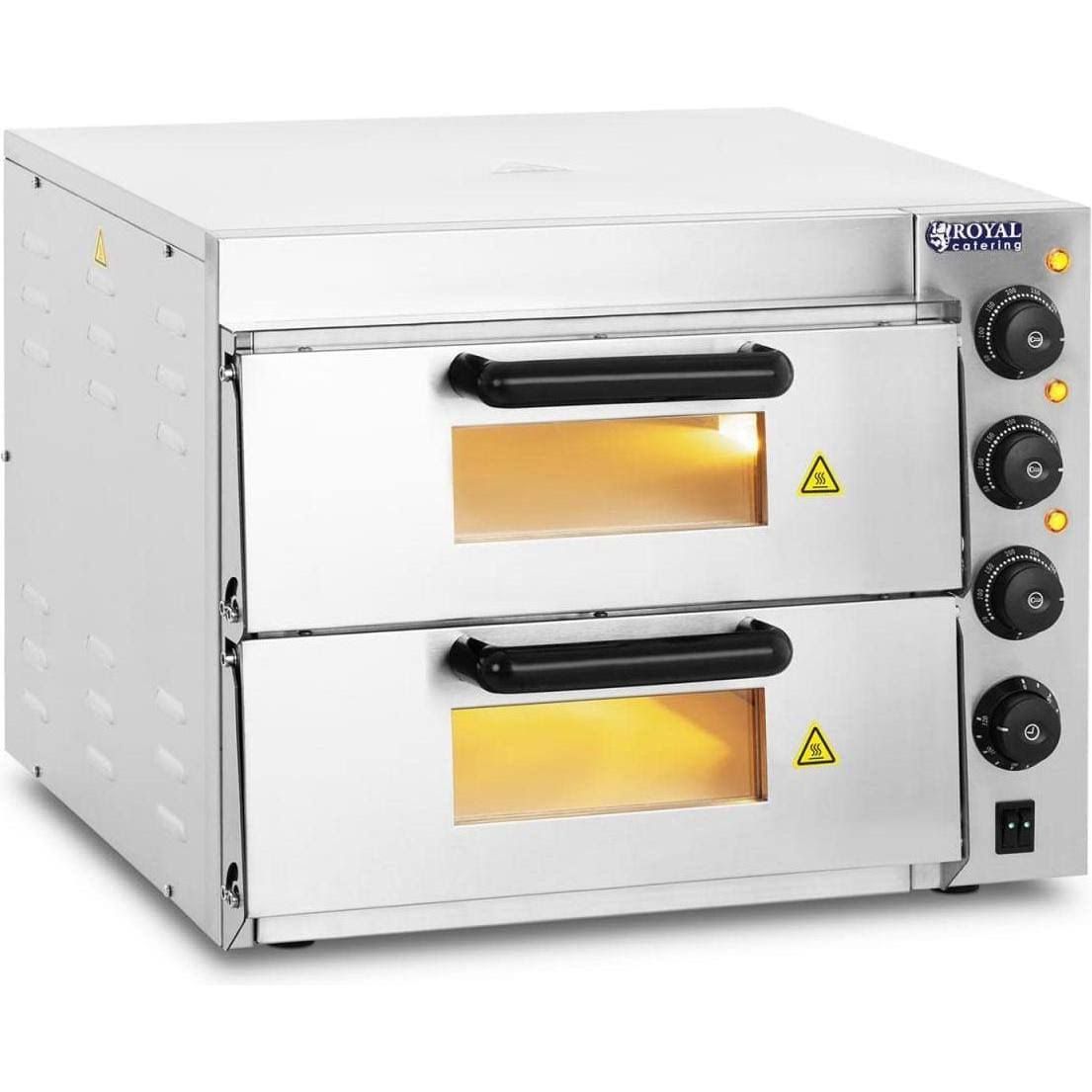 Royal Catering Forno per Pizza In Acciaio Inox ad alta temperatura