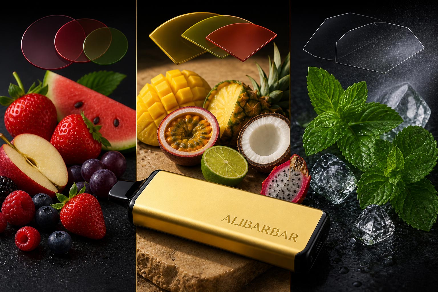 ALIBARBAR Ingot 9000 fruit tropical and cooling flavour profile comparison