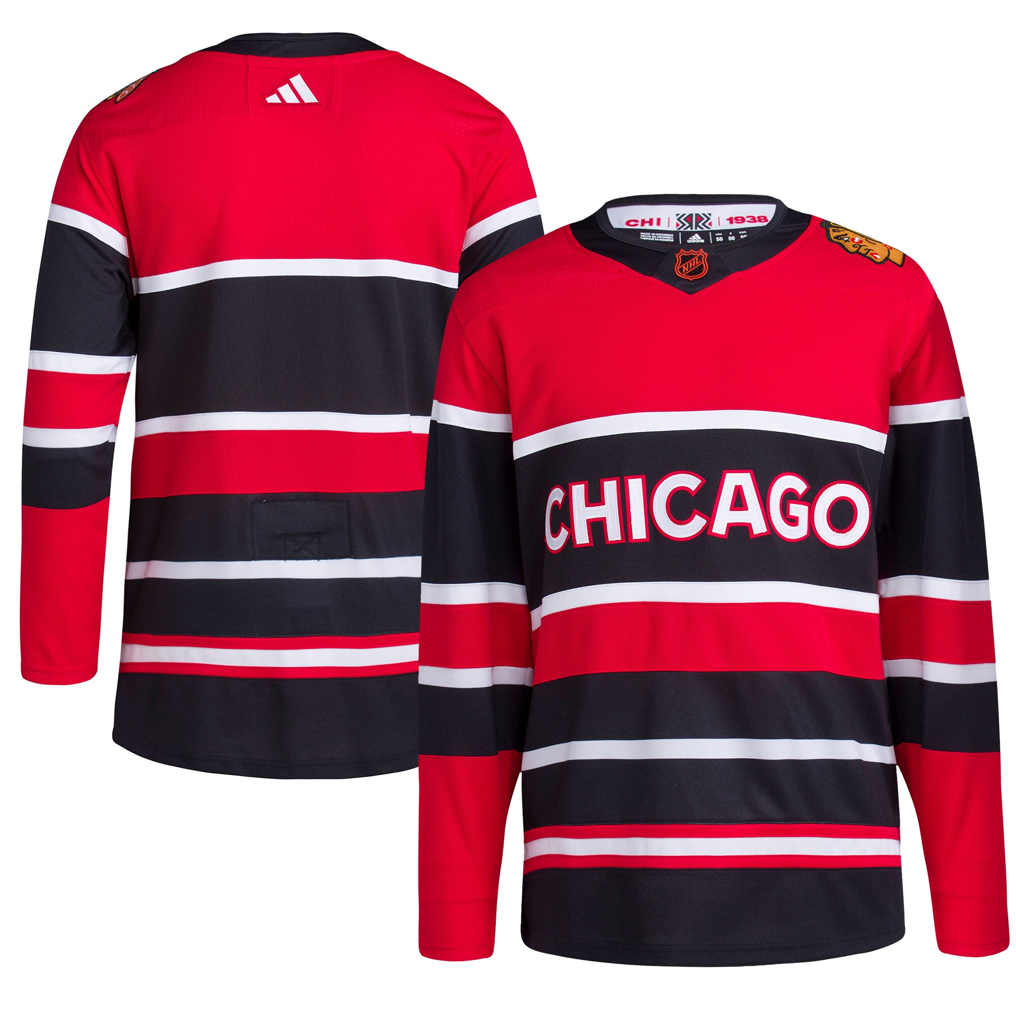 Chicago Blackhawks  Reverse Retro 2.0  Blank Jersey – Red