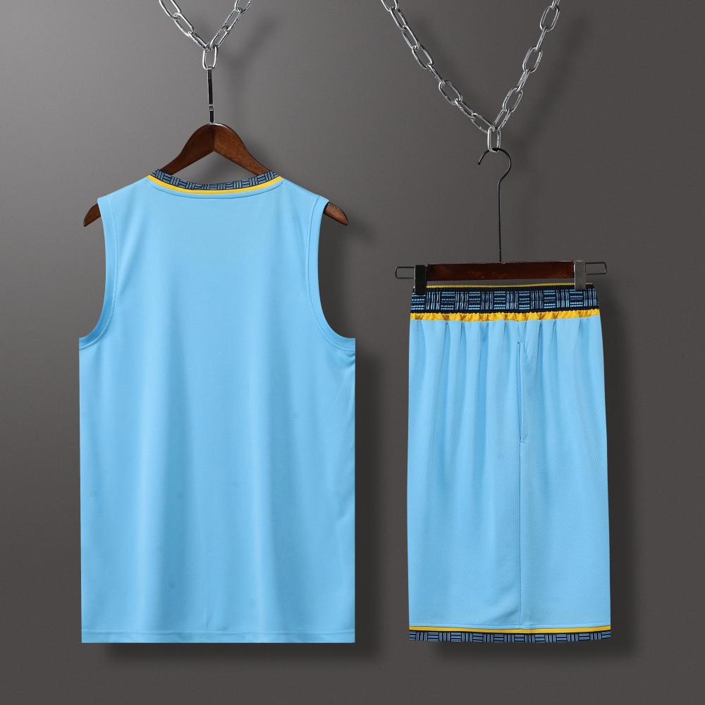 Grizzlies basketball jersey light blue suit（Customizable name and number）