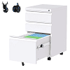 AOBABO 3 Drawer Metal Lateral File Storage Cabinet,Letter/Legal/A4 Size Locking Steel Filing Storage Cabinet for Office,Black,Assembly Required