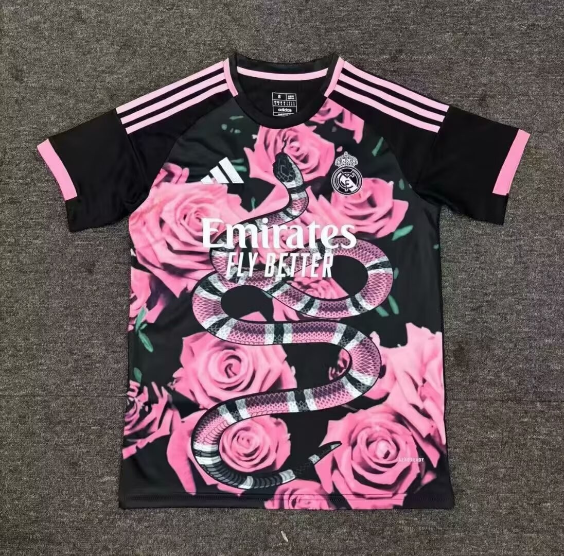 2025/2026 Real Madrid Pink Rose Snake Football Shirt 1:1 Thai Quality