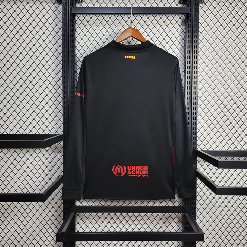 2024/2025 Long Sleeve Barcelona Away Soccer Jersey 1:1 Thai Quality