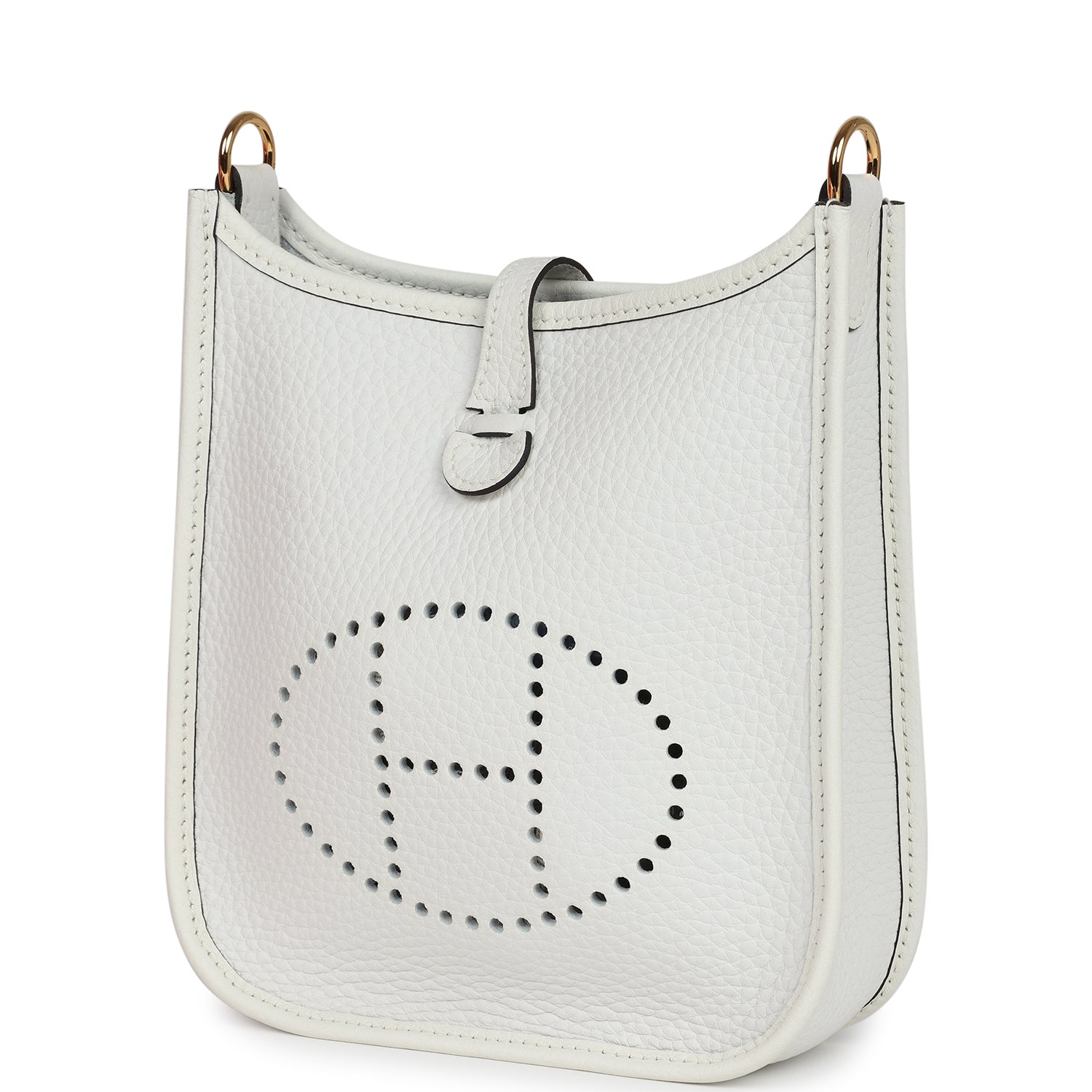 Evelyne TPM New White Clemence Gold Hardware
