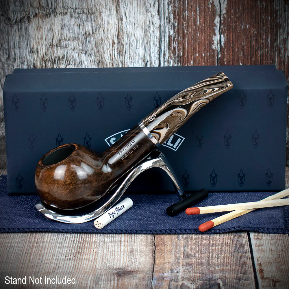 Savinelli Morellina Smooth Brown 321S - 6mm Briar Pipe
