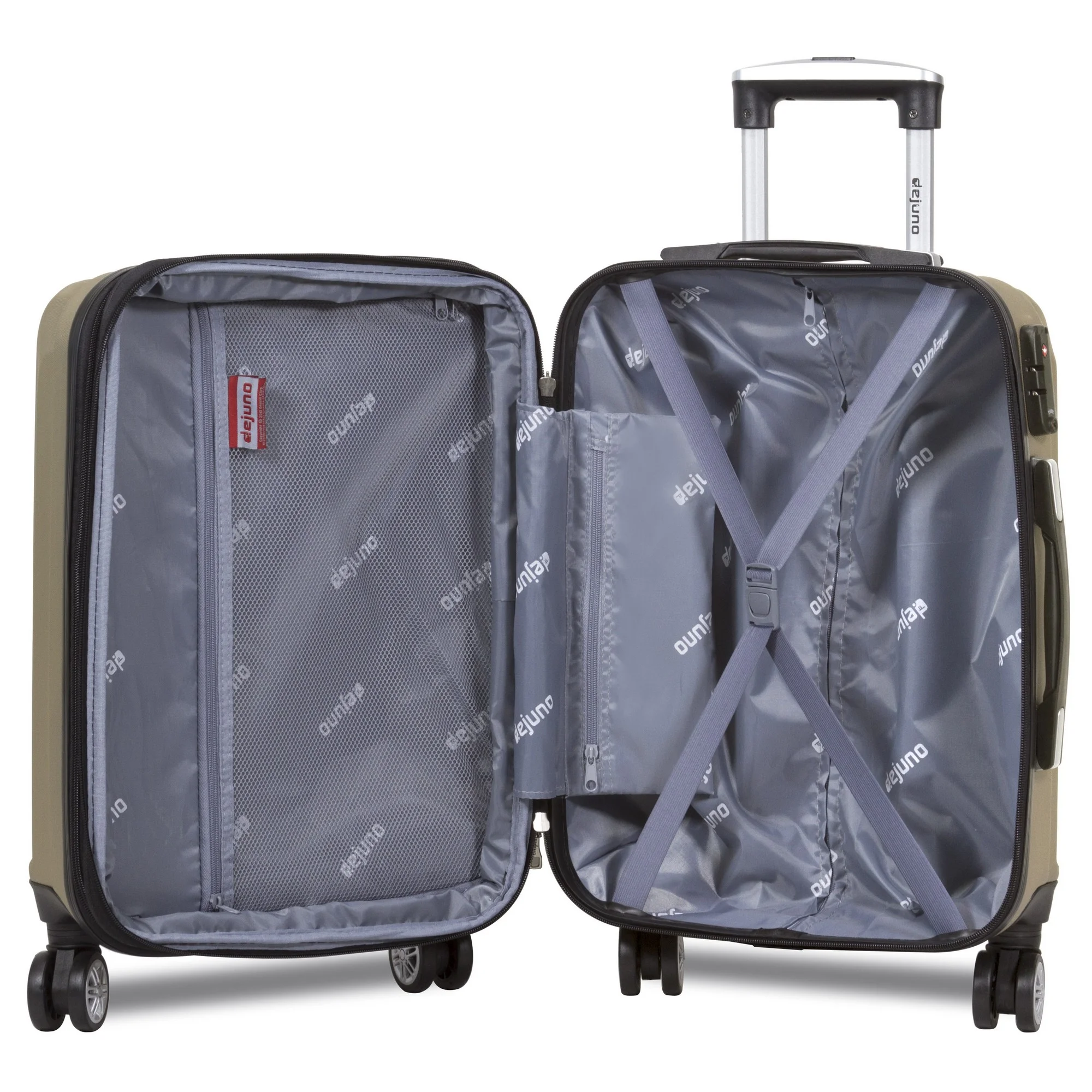 Dejuno Camden Hardside 3-Piece Expandable Spinner Luggage Set - Silver (20