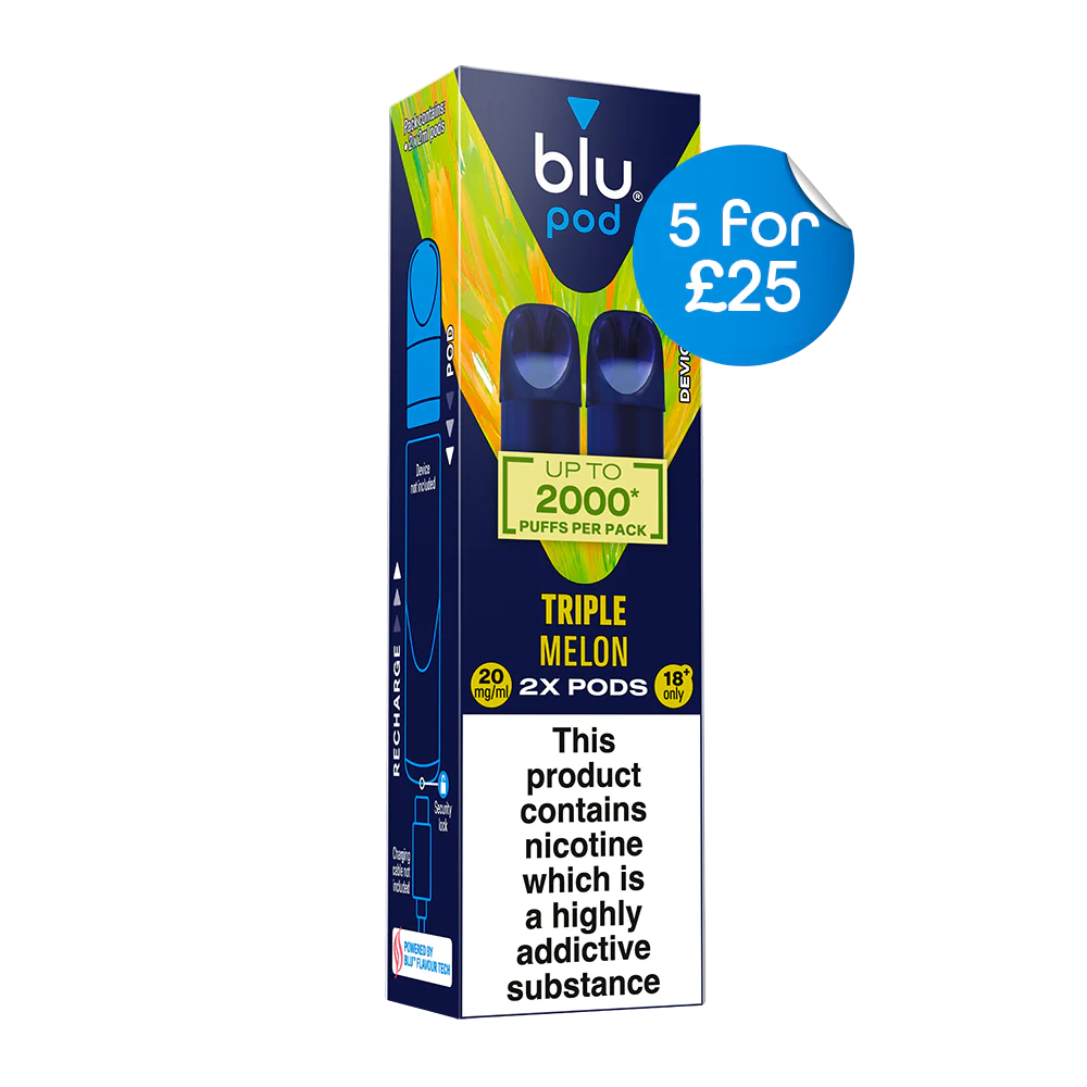 Blu Pre-Filled Replacement Vape Pods 20mg/ml 2 Pack - Triple Melon